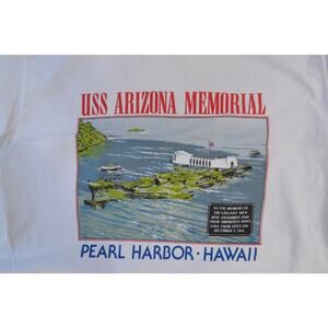 Vintage USS Arizona Memorial Pearl Harbor Crazy Shirt Hawaii Size XL